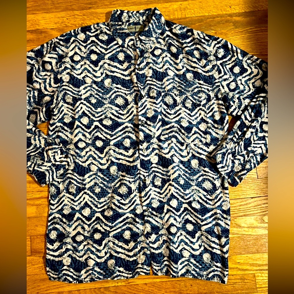 Vintage 100% silk button down